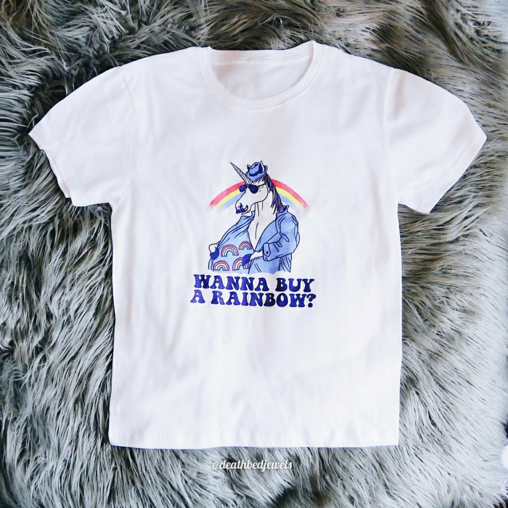 Sale Unicorn Rainbow Dealer Graphic Tee, Nwt